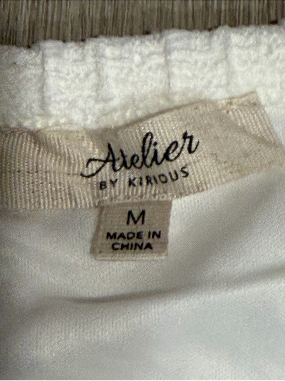 American Atelier White Textured Sleeveless Cowl Tank Top - Picture 2 of 4
